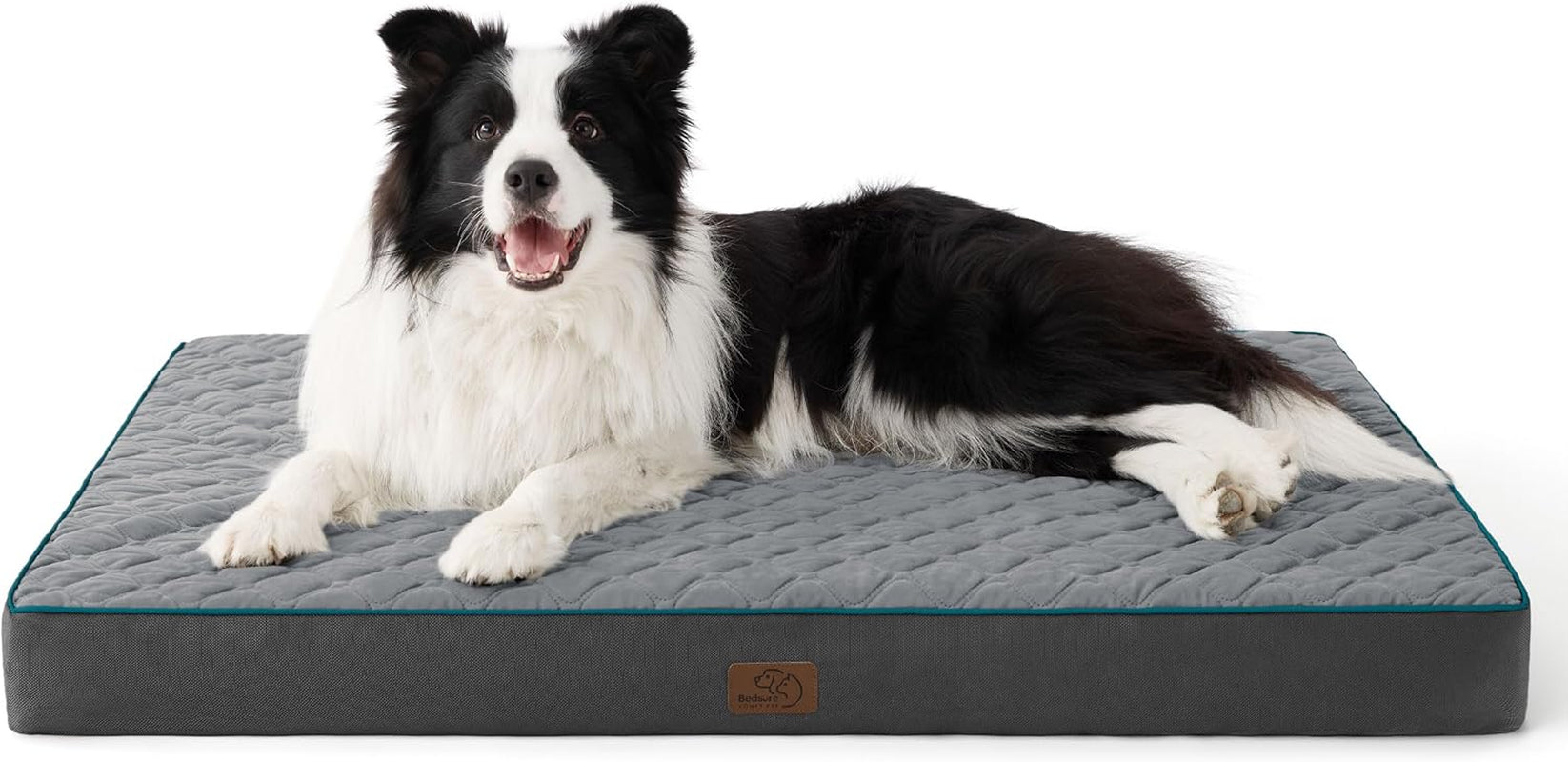Orthopedic Dog Bed Large Sized Dog - Memory Foam Pet Mattress with Removable Washable Cover and Egg Crate Foam, Thick Flat Suitable for Pet up to 65 Lbs, 36X27X3.5 Inches, Grey