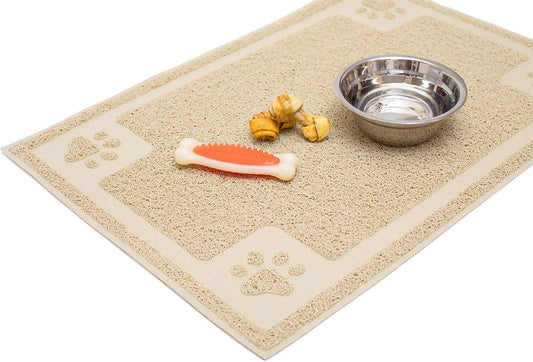 , Bowl Mat for Cat and Dog, Silicone Non-Slip Absorbent Waterproof Dog Food Mat, Easy to Clean, Unique Paw Design