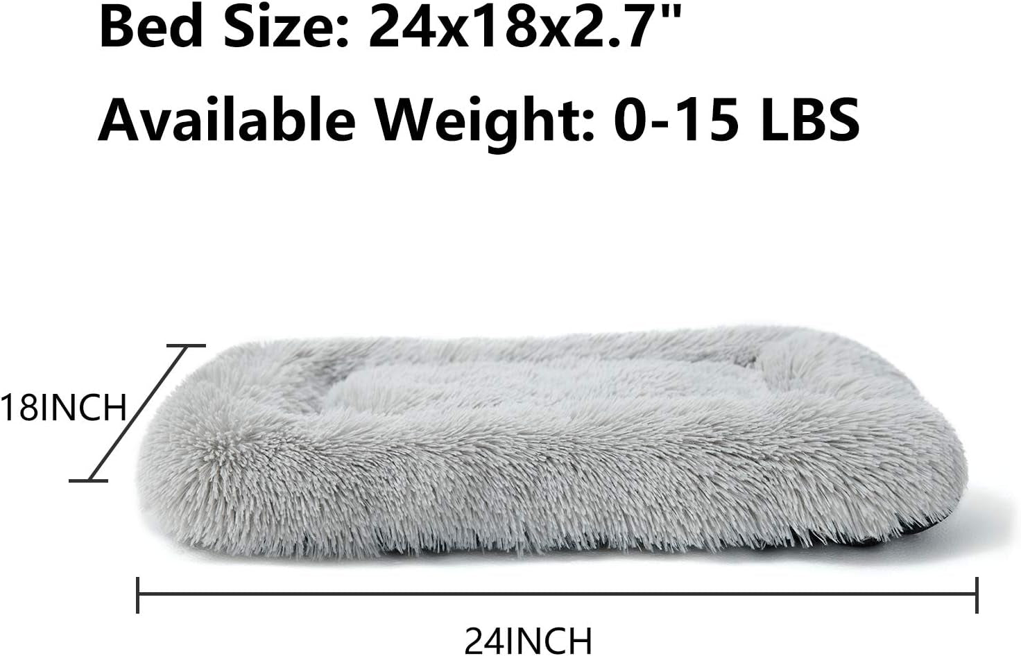 Puppy Dog Bed Small Dogs, Washable Dog Crate Bed Cushion, Dog Crate Pad Small Dogs 24 INCH