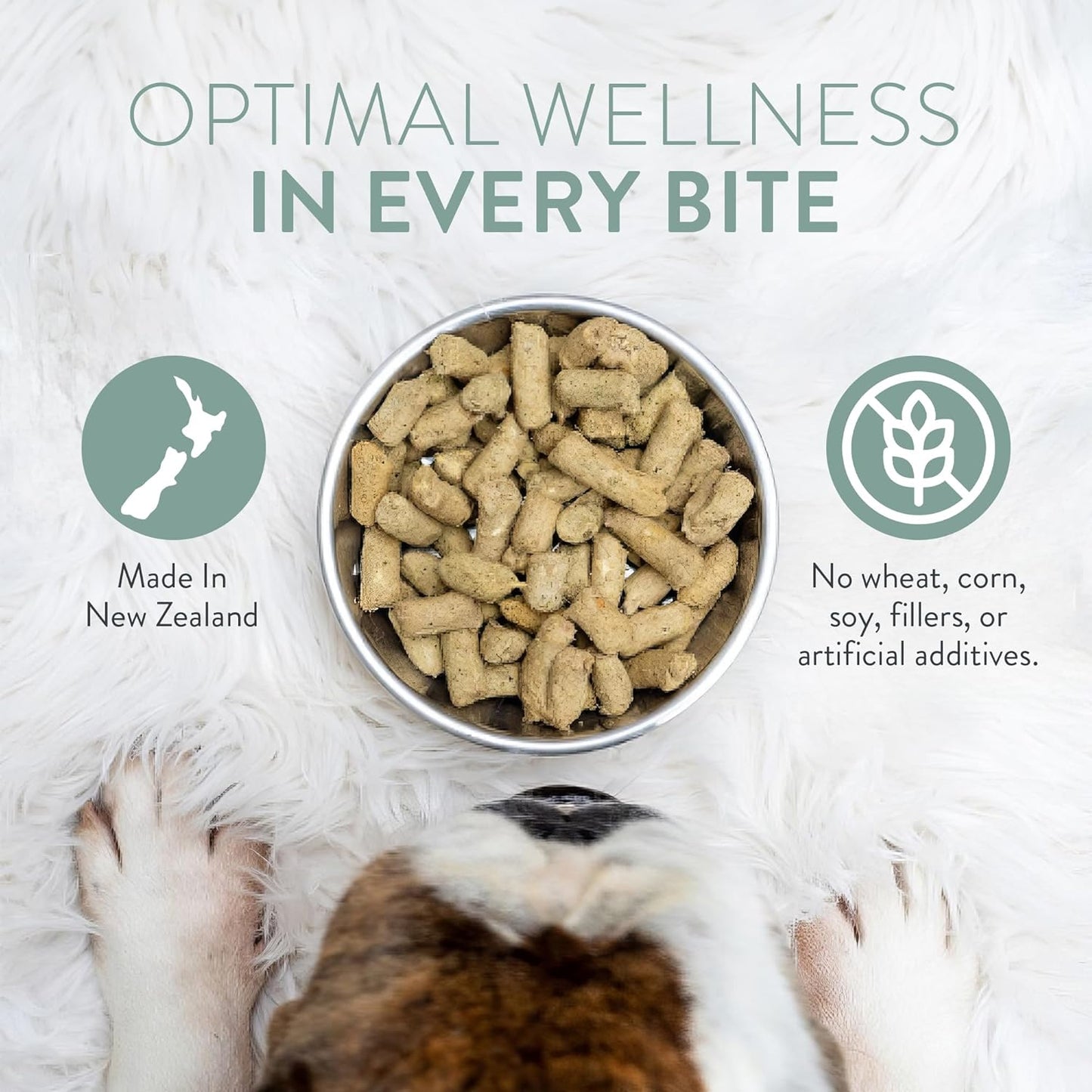 The New Zealand Natural Pet Food Co WOOF Freeze Dried Dog Food - Wild Brushtail Recipe, High Protein Dog Treats, Dog Food Toppers & Meals, 2.2 Lb