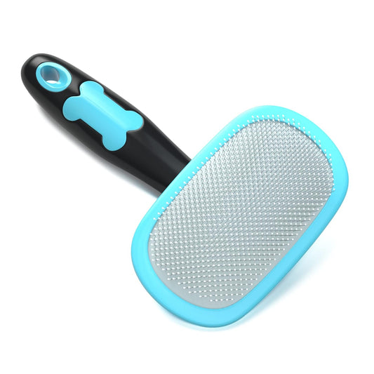 Dog Brush & Cat Brush- Slicker Pet Grooming Brush- Shedding Grooming Tools(Blue)