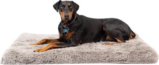 Long Plush Dog Mat, Dog Bed & Crate Mat (Extra Plush & Versatile Washable Dog Bed. Perfect Dog Crate Mat and Calming Dog Bed with Nonslip Bottom) XXL Measures 30" X 48"