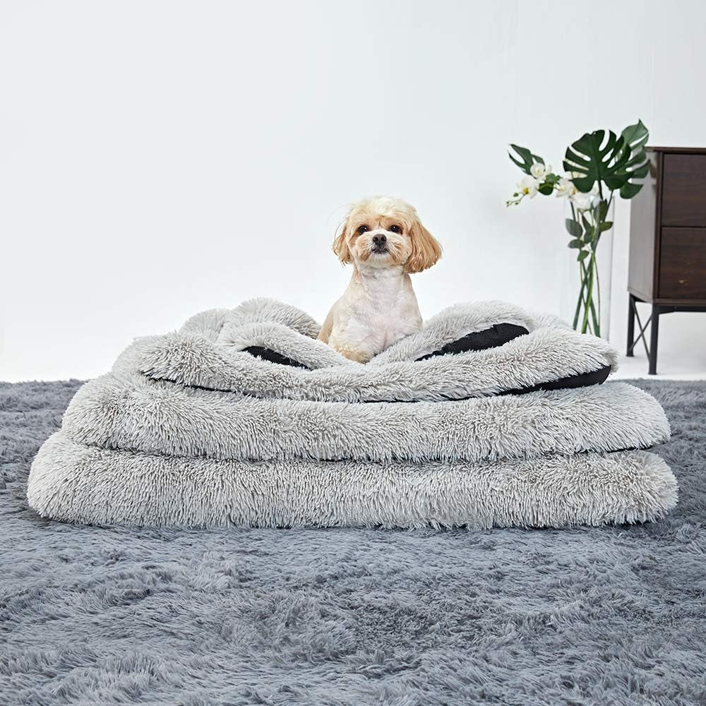 Puppy Dog Bed Small Dogs, Washable Dog Crate Bed Cushion, Dog Crate Pad Small Dogs 24 INCH